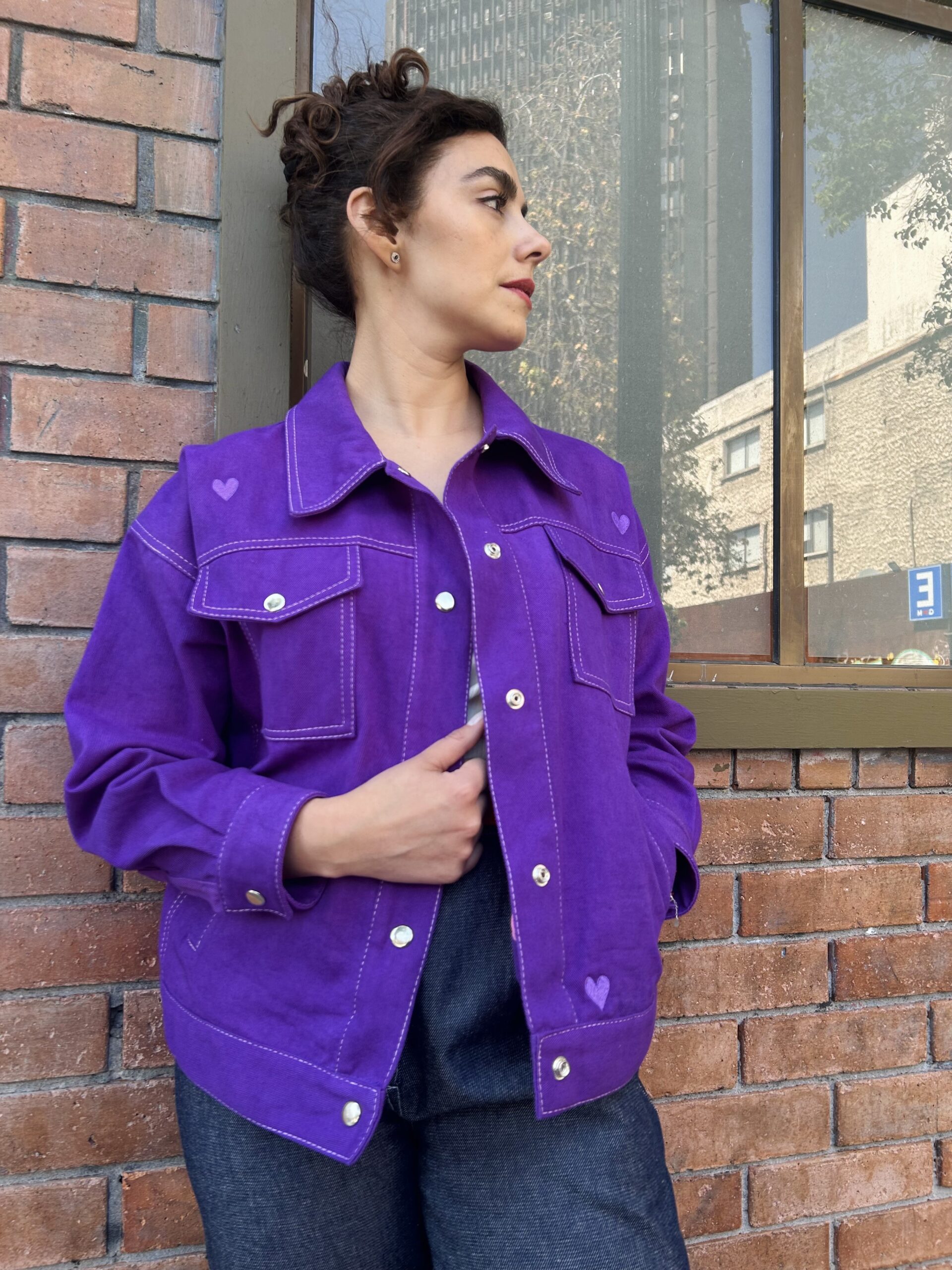 Chaqueta Oversize - Modelo Calle - Corazones - Imagen 4