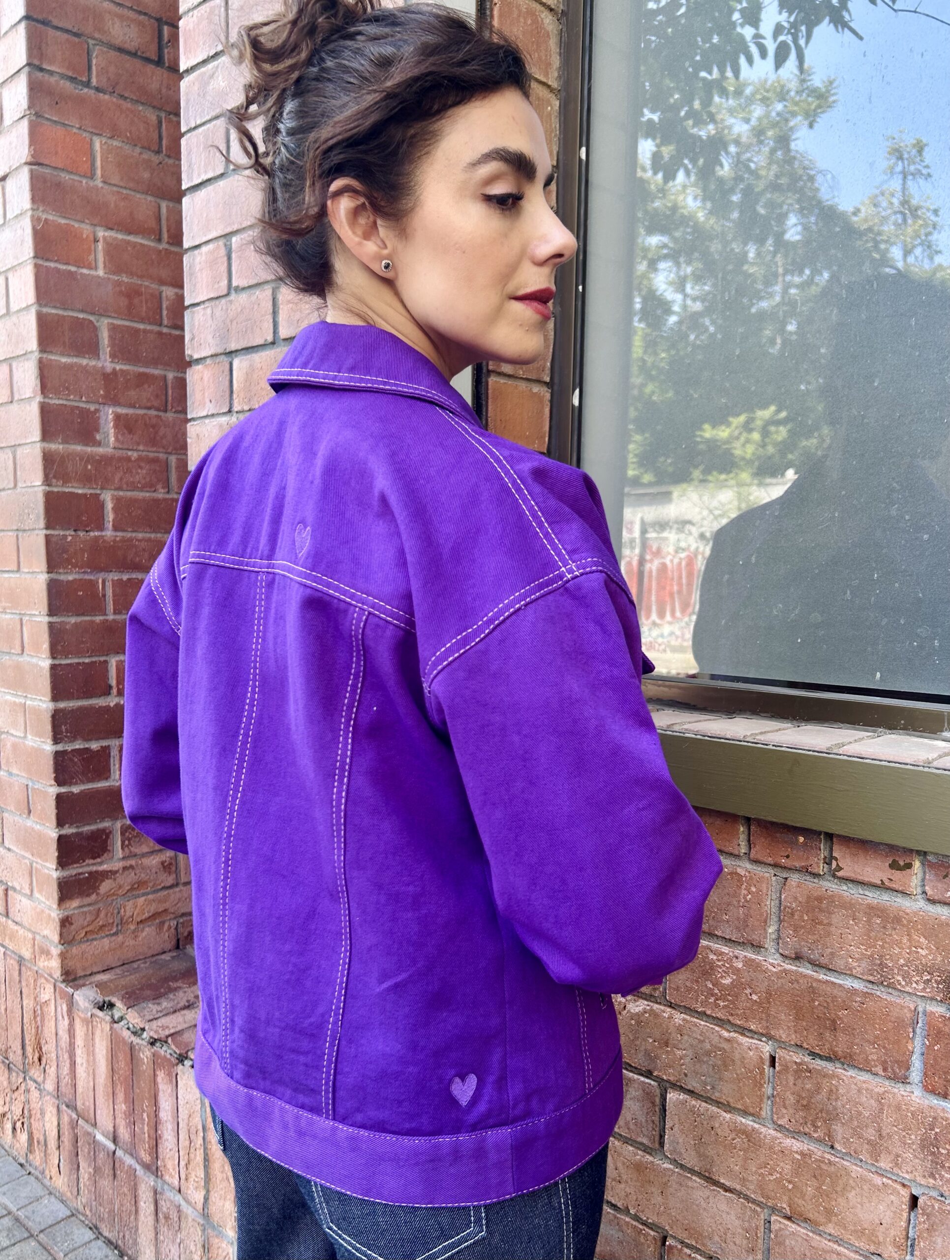 Chaqueta Oversize - Modelo Calle - Corazones - Imagen 5