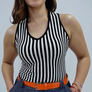 Polera Rayitas Negra