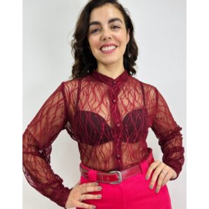 Blusa MaoVelo Burdeo