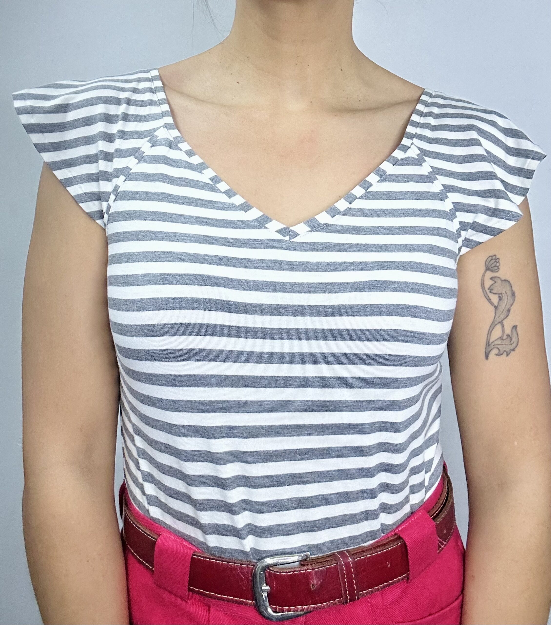 Polera Alita Rayas Gris - Imagen 2