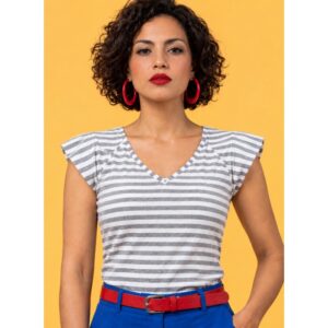 Polera Alita Rayas Gris
