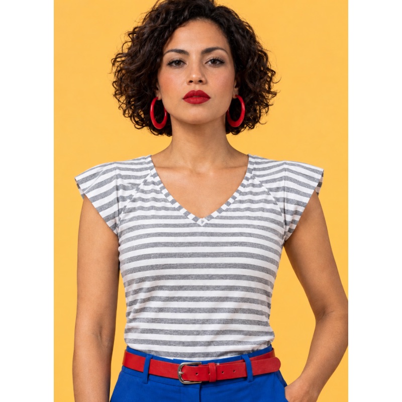 Polera Alita Rayas Gris